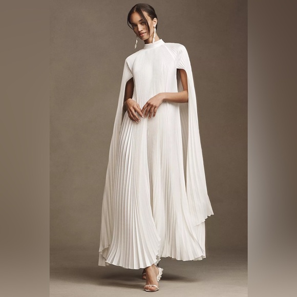 L’Idee Dresses & Skirts - Anthropologie L'IDÉE Eiffel Cape Pleated Maxi Dress XS US2 $695 NWT **